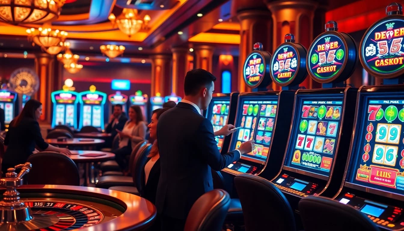 Para pemain menikmati mesin Slot Depo 1K dengan grafis berwarna-warni dan peluang jackpot yang mendebarkan.