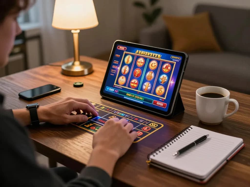 Engaging in online gameplay on เว็บสล็อตตรง, placing bets confidently from home.