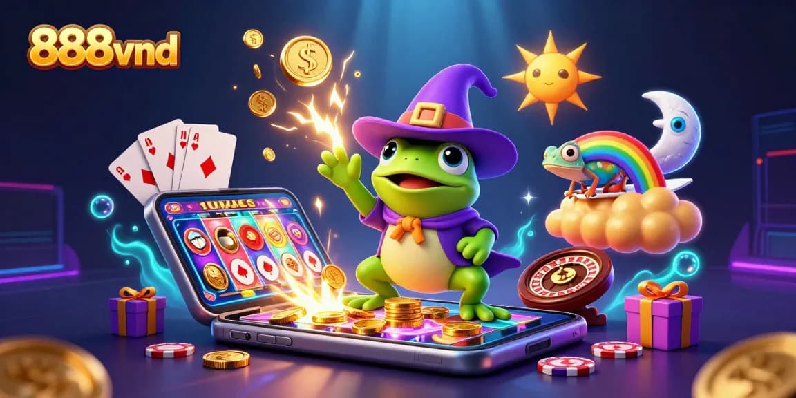 Experience thrilling moments at 888vnd with games erupting in gold coins and vibrant visuals.