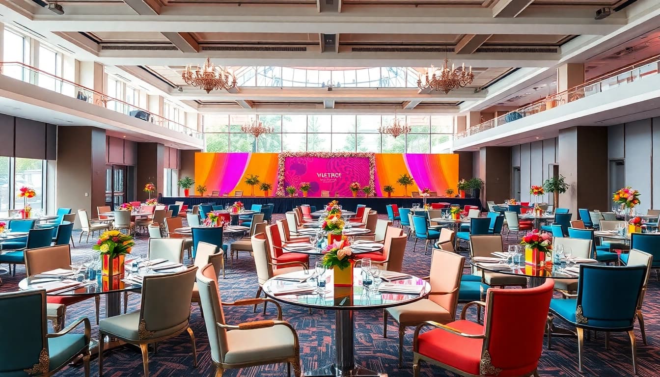 Experience Event Furniture Rentals with stunning arrangements for a professional event.