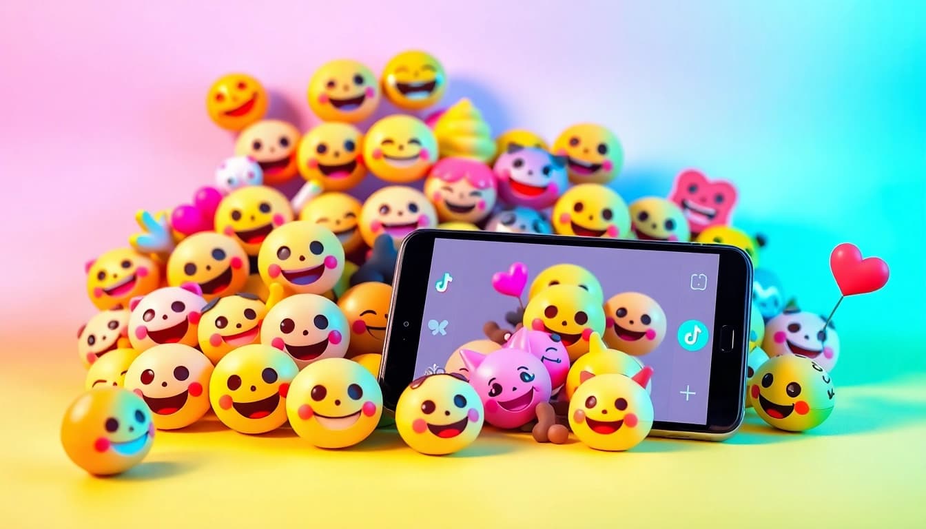 Engaging display of TikTok emojis showcasing fun designs and vibrant colors.