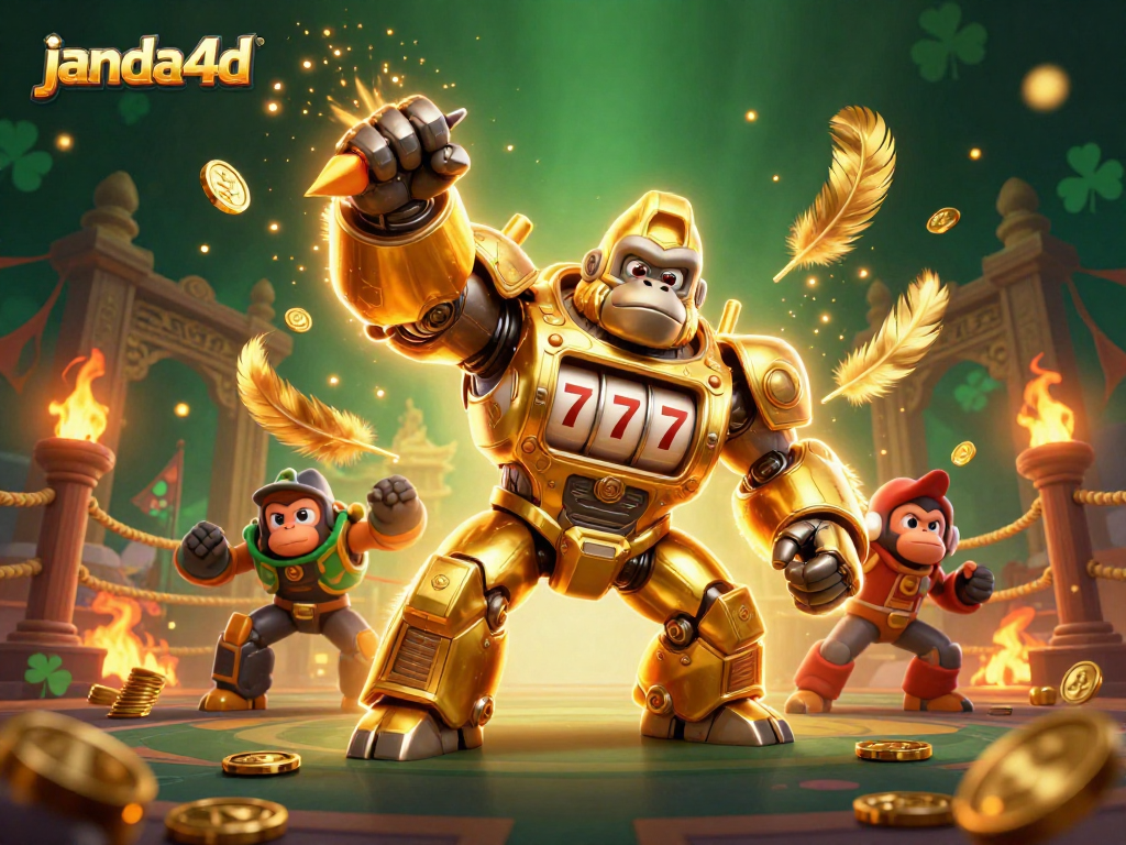 Janda4D menawarkan pengalaman bermain slot online yang menarik dengan mekanik emas dan simbol keberuntungan.