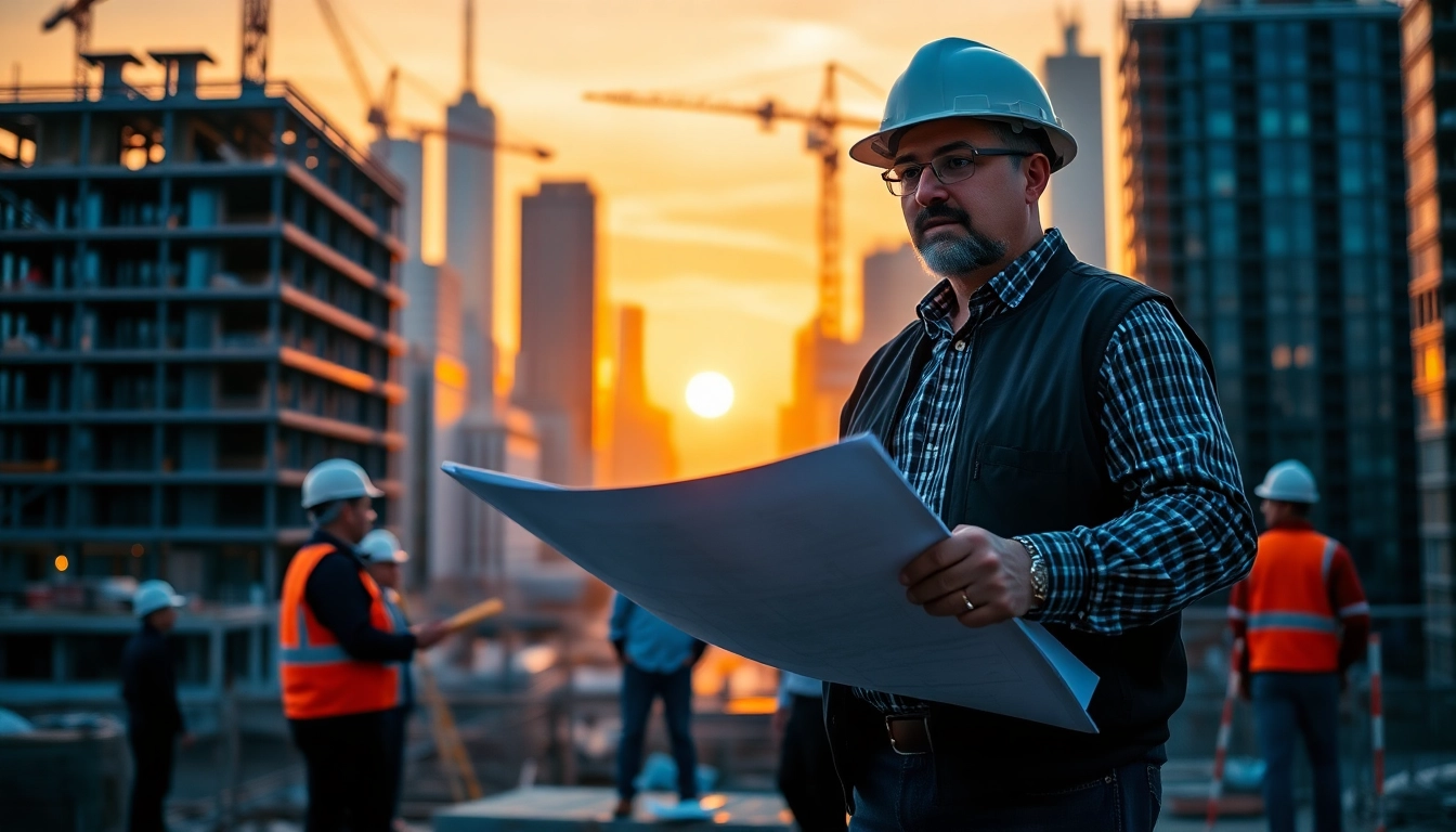 Showcasing a Manhattan General Contractor guiding a construction crew on-site, highlighting teamwork and expertise.