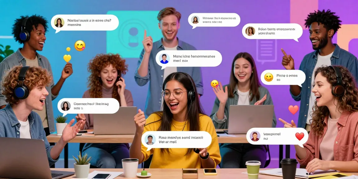 Engaging spicy chat scene featuring diverse avatars in lively virtual conversations.