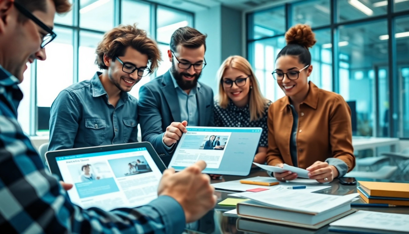 Creating innovative web design edmonton strategies in a collaborative office space.