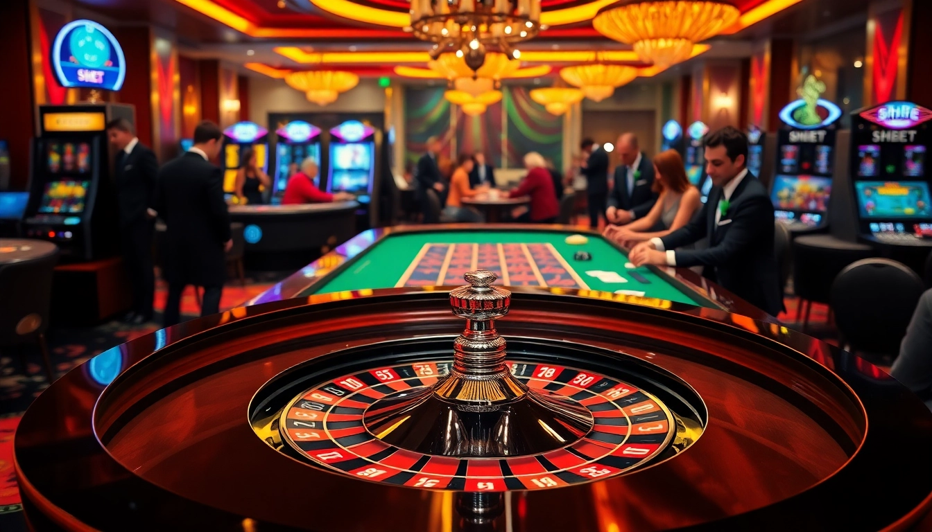 Experience the thrill of SHBET with vibrant casino games, roulette, and lively players.