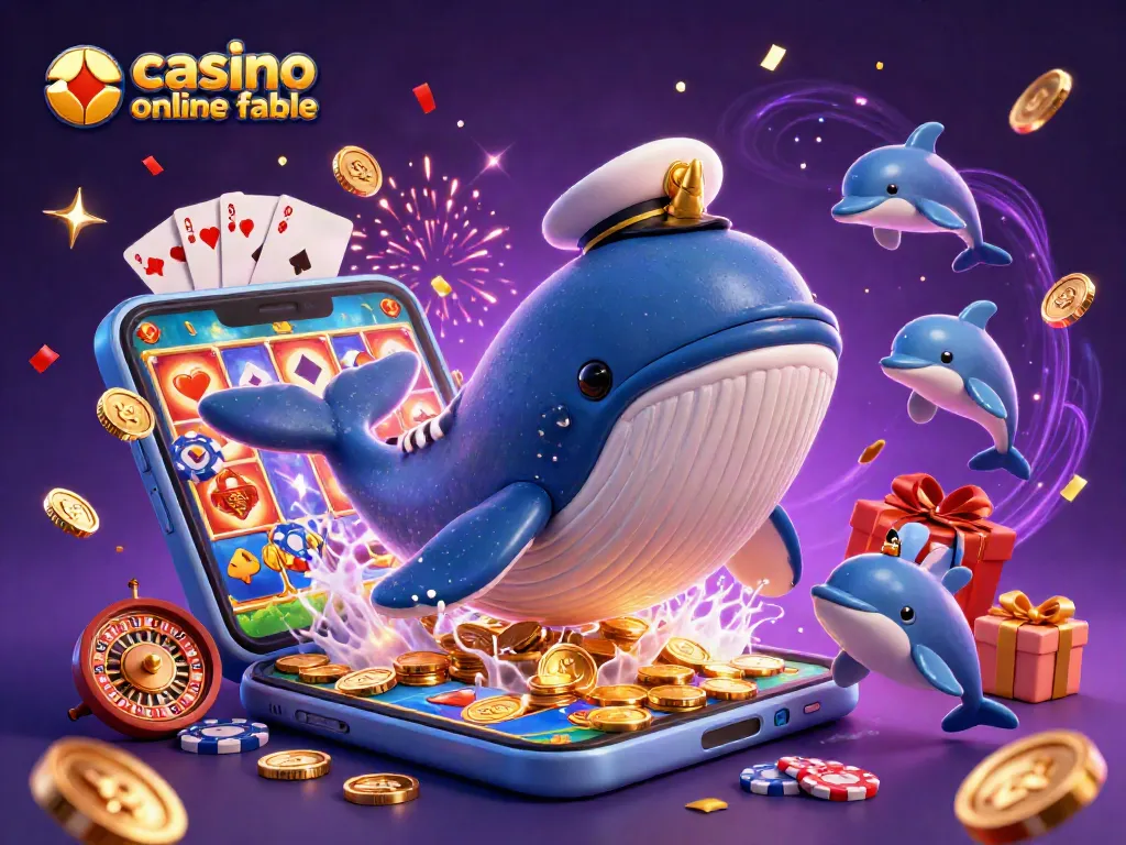 Disfruta en un casino online fiable con una emocionante escena de un enorme pez volador y amigos en un mar de monedas.