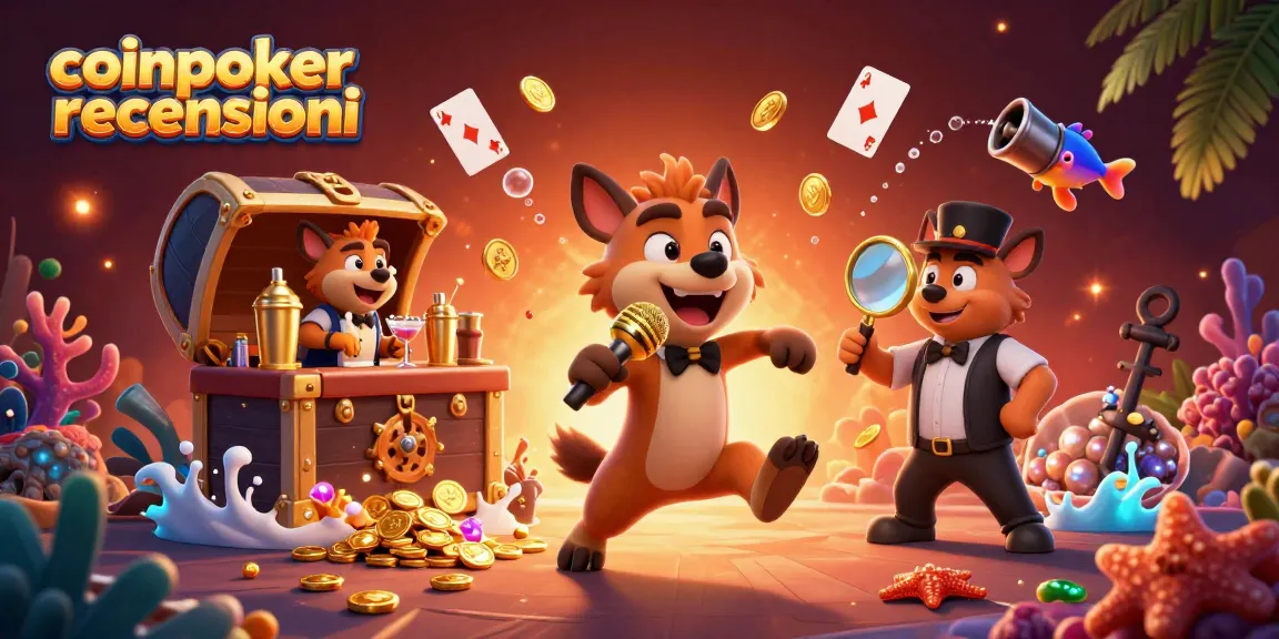 coinpoker recensioni mostra i personaggi divertenti mentre generano entusiasmo in un casinò vibrante