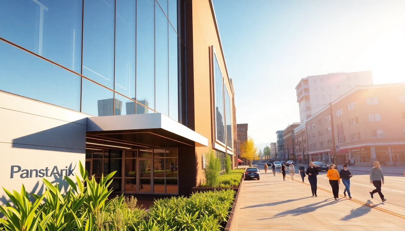 North Main Makeover illustrating modern architecture blended with urban greenery.