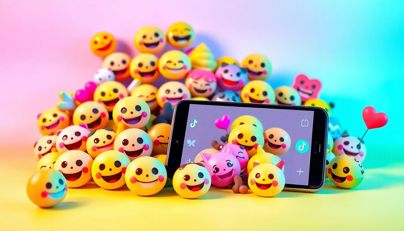 Engaging display of TikTok emojis showcasing fun designs and vibrant colors.