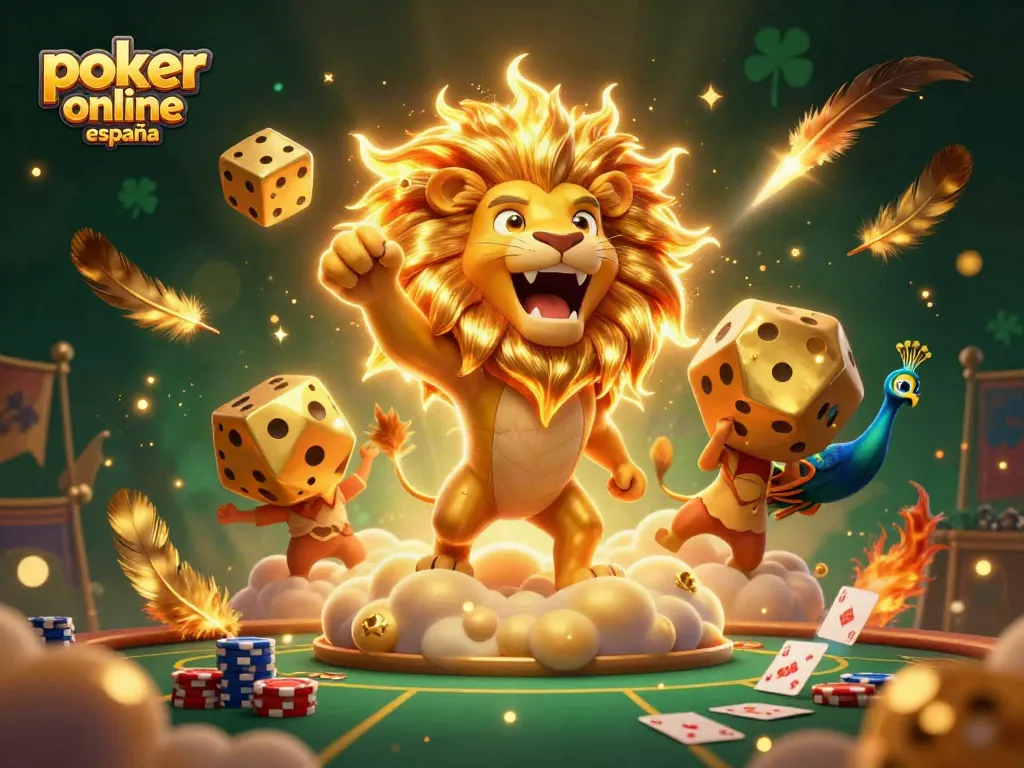 Juega al póker online en España y disfruta de la experiencia con cartas y fichas brillantes.