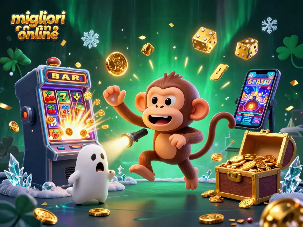 I migliori casino online offrono slot e giochi avvincenti, illuminati da un'esplosione di monete d'oro.