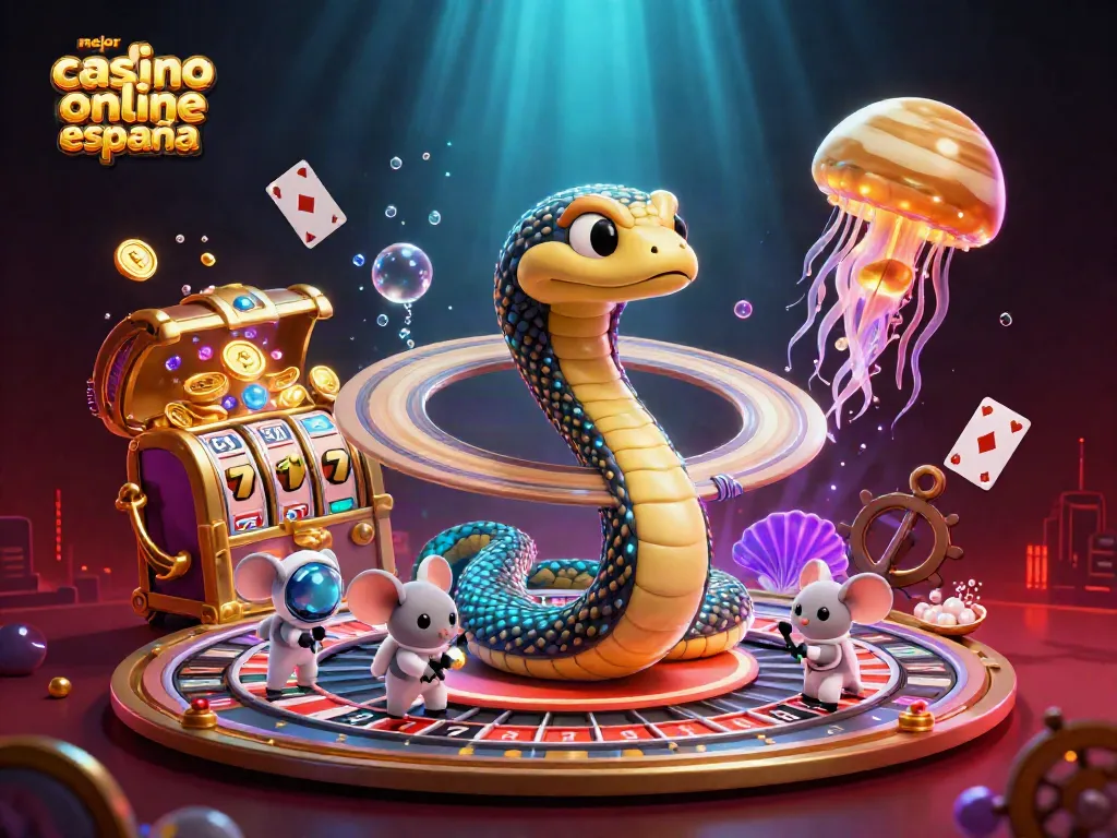 Jugando en el mejor casino online España, astronautas apuestan mientras explotan cofres de oro y joyas.