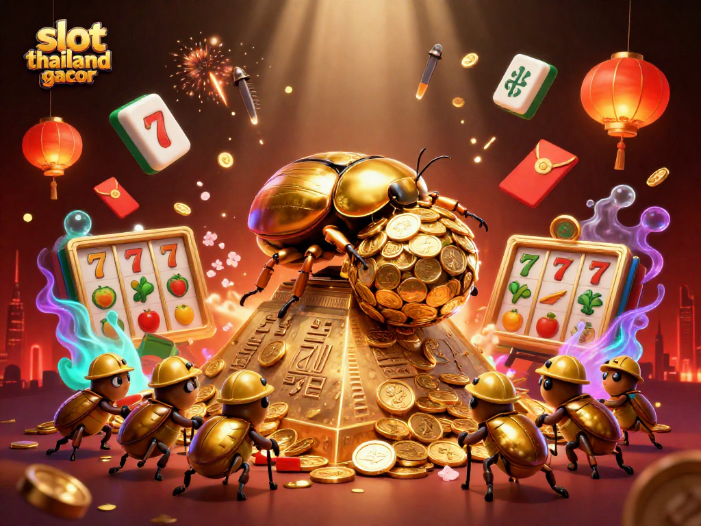 Spin to win big with slot thailand gacor in an eye-catching scene filled with gold, luck, and casino excitement.