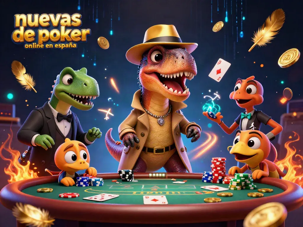 Juega en nuevas salas de poker online en España con emoción y estrategia en una mesa vibrante.