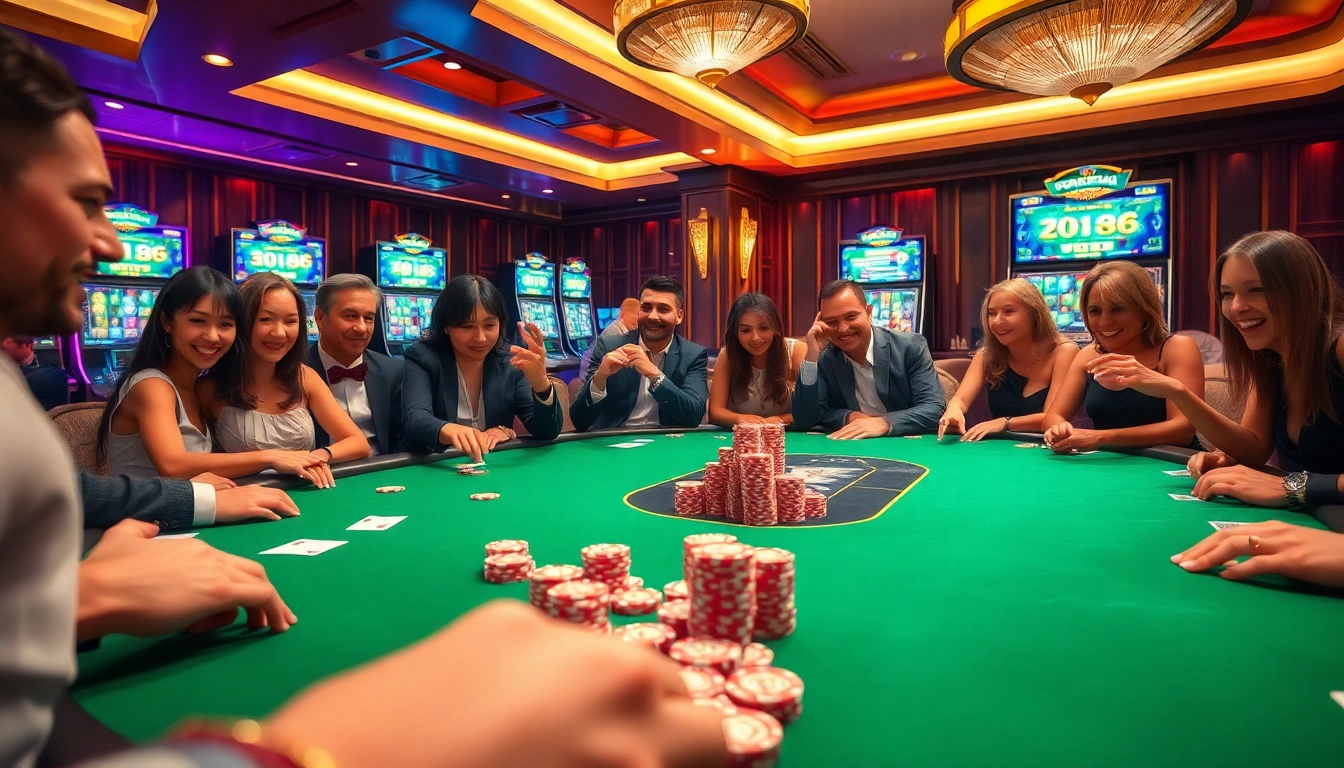 Experience thrilling gameplay with high RTP Pragmatic Play slots at a vibrant casino table.