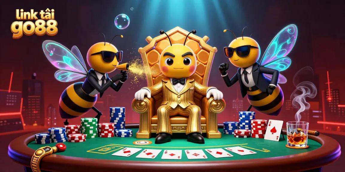 Engage with the exciting action of link tải go88, showcasing a 3D illustration of a casino scene with characters in dynamic play.