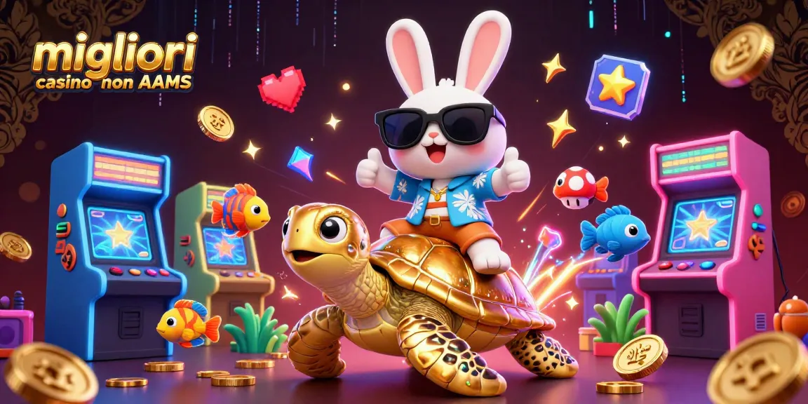 Gioca ai migliori casino non AAMS con divertenti elementi 3D e un'affascinante illustrazione animata.