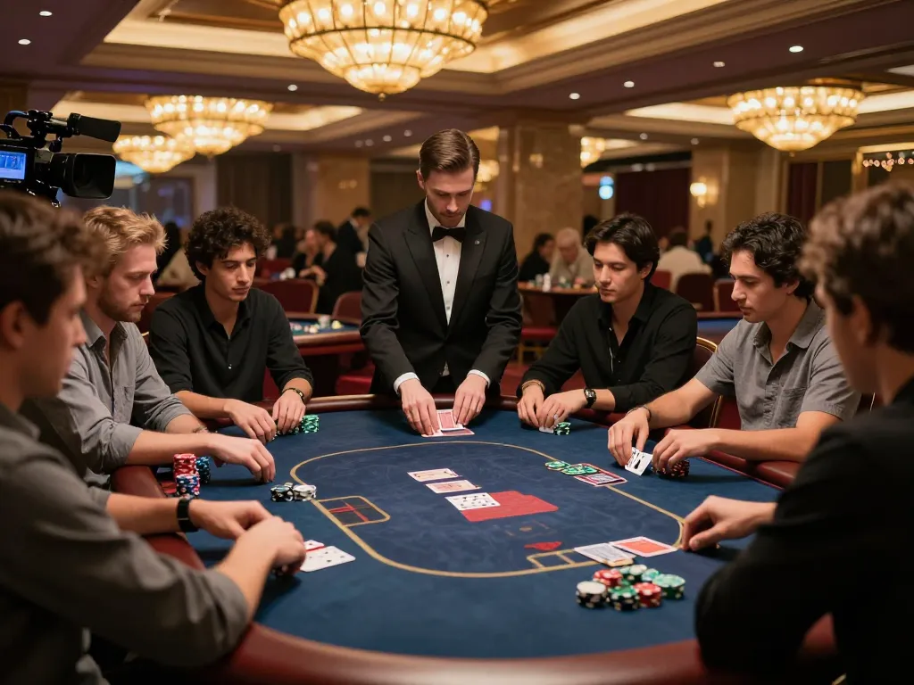 Experience the thrill of the game at open88 trang chủ with players engaged in an intense poker match.