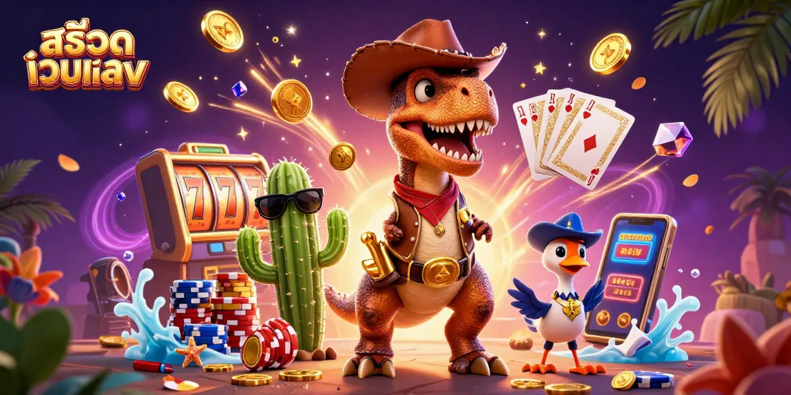Play exciting slot games with สล็อตเว็บตรง, featuring quirky characters and dazzling casino elements.