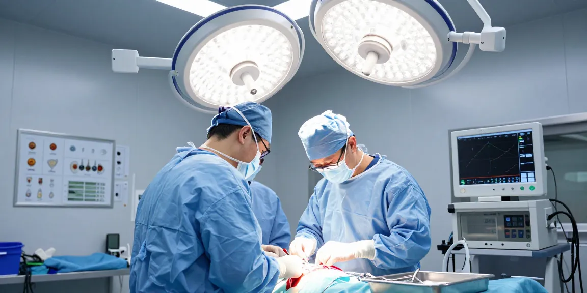 Beyin tümörü ameliyatı in a sterile surgical environment showcasing a neurosurgeon and medical team.