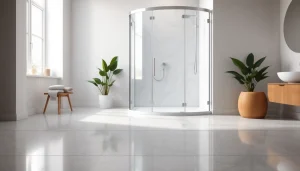 Modern sonni Duschkabine in an elegant bathroom setting showcasing its sleek design.