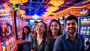 Mainkan pengalaman pakde4d slot dengan pemain yang antusias di kasino digital yang penuh warna.