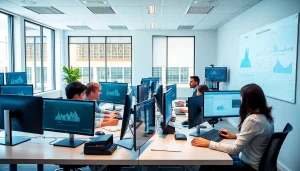 Reduce IT Downtime Tampa through efficient teamwork in a modern office with diverse IT professionals.