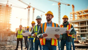 Showcasing a New Jersey Construction Manager leading a team on a construction site.