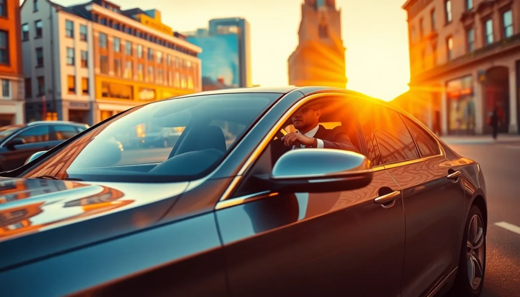 Experience luxury with Chauffeur Hire Nottingham in a sophisticated urban setting.