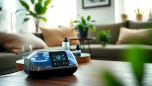 Vozol Vaporizer präsentiert in einem stilvollen Raum mit entspannter Atmosphäre.