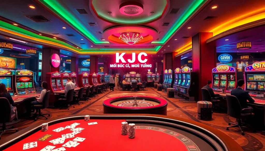 KJC AC 3 immersive casino experience with thrilling tables, dice, and slot machines.