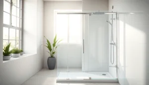 Genießen Sie die sonni Duschkabine in einem eleganten Badezimmer mit modernem Design.