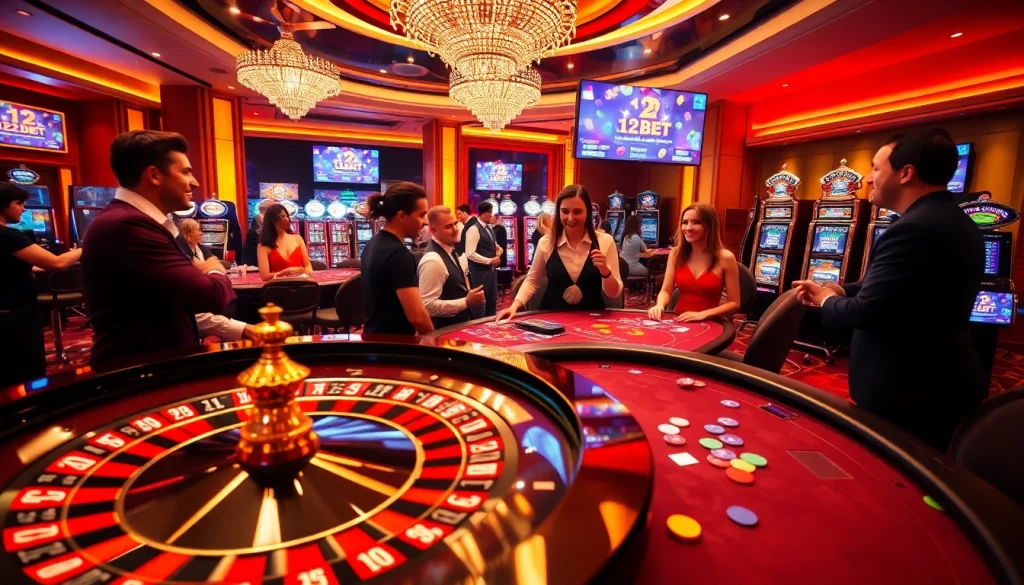 Experience the thrill of 12bet with vibrant casino excitement and elegant players.