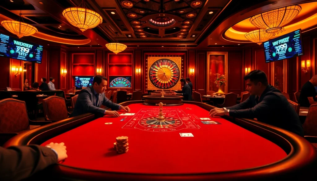 Players engage in a thrilling baccarat game inspired by the https://xx88.us/ online casino experience.