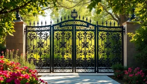 Enhance your home's charm with stunning custom steel gates featuring intricate designs.