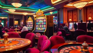 Rasakan kegembiraan slot deposit pulsa tanpa potongan di kasino mewah dengan mesin slot yang berwarna-warni.