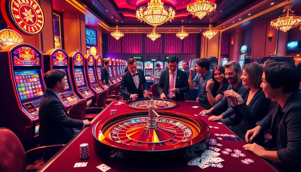 Experience the thrill of idnslot as players engage in exciting casino gaming activities.
