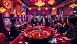 Experience the thrill of idnslot as players engage in exciting casino gaming activities.