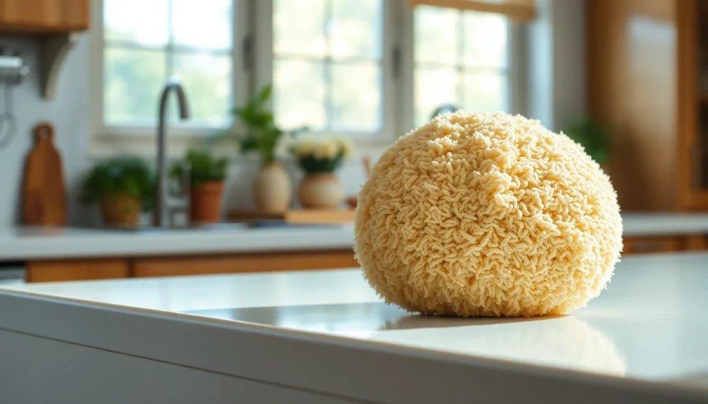 Experience the kitchen loofah scrubber with its natural texture and vibrant colors for effective cleaning.