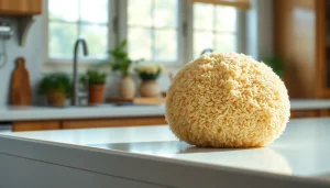 Experience the kitchen loofah scrubber with its natural texture and vibrant colors for effective cleaning.