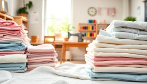 Bekijk goedkope katoen stoffen in een kleurrijke en creatieve naaistudio.