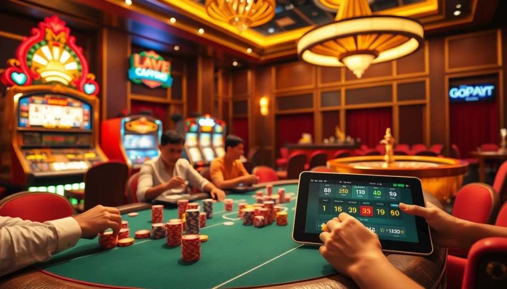 Experience the thrill of Gopay88 Daftar at a vibrant casino gaming scene.