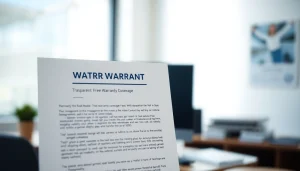 Highlighting transparent warranty coverage document in a modern office setting, showcasing clarity and trust.