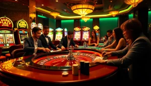 Engaged players at a roulette table embody the excitement of 789club gaming experience.