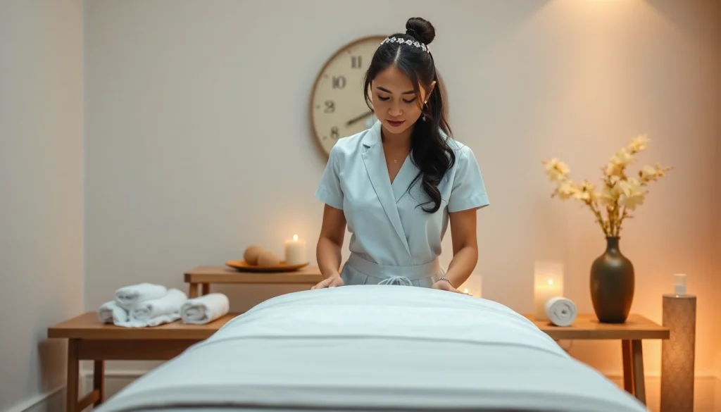 전문 태국 마사지사와 차분한 마사지 환경이 조성된 오산출장마사지 세션 구성