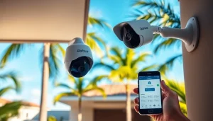 Cámaras Dahua instaladas de forma segura en una residencia en Guanacaste con monitoreo desde la aplicación móvil.