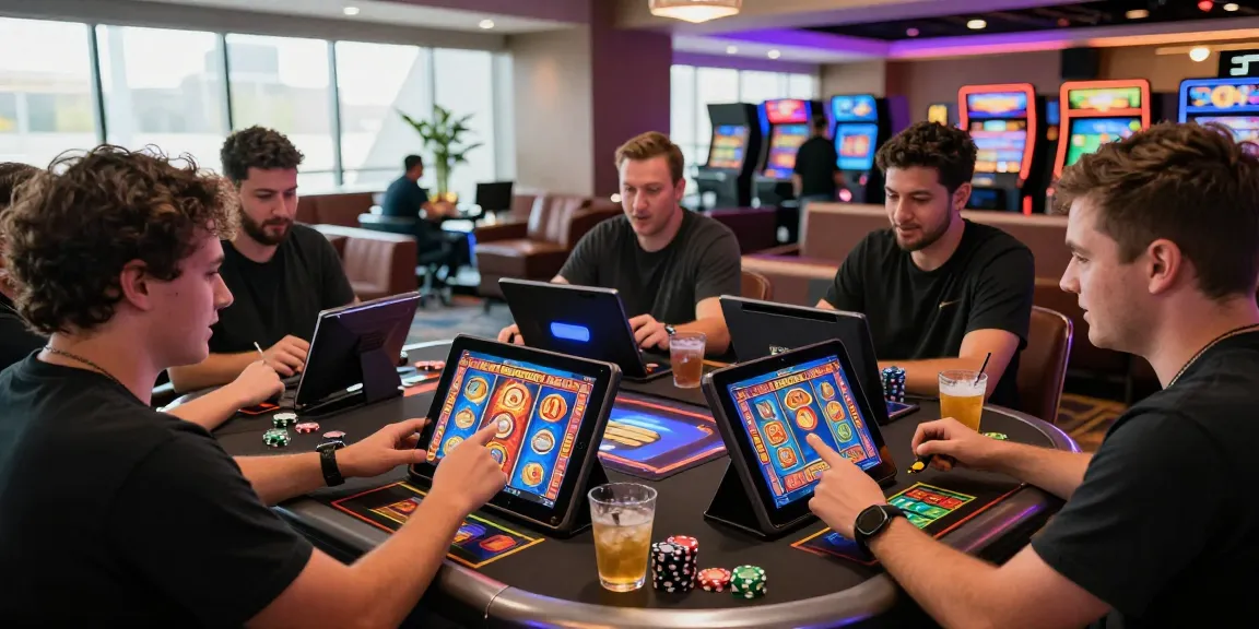 Players enjoy Bonus Buy Slots on https://thekingarthur.co.uk/ in a lively casino setting with vibrant slot graphics.